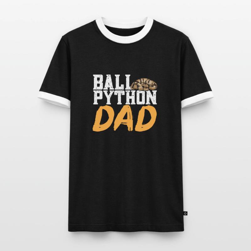 Ball Python Snake King Python T-shirt contrasté Homme