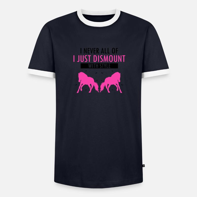 Conception acrobatique de voûte et cheval équestre T-shirt contrasté Homme