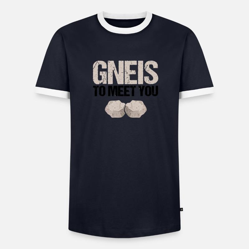 Recherche sur les roches et conception de roches à quartz T-shirt contrasté Homme
