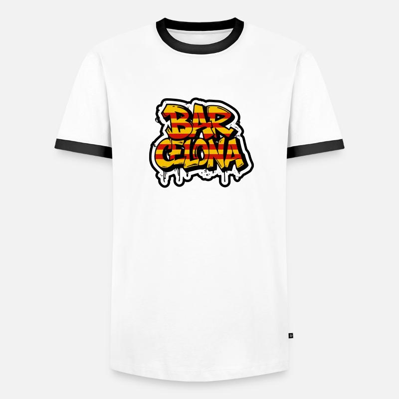 Le design de Barcelone dans le style graffiti avec la Catalogne T-shirt contrasté Homme