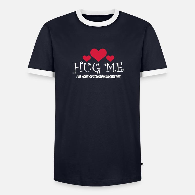 HUG ME! i'm your Systemadministrator Männer Kontrast-T-Shirt