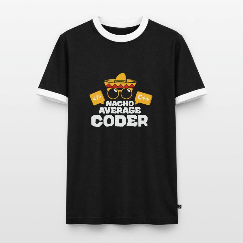 Nacho Average Coder Coding Taco Mexican Programmer Männer Kontrast-T-Shirt