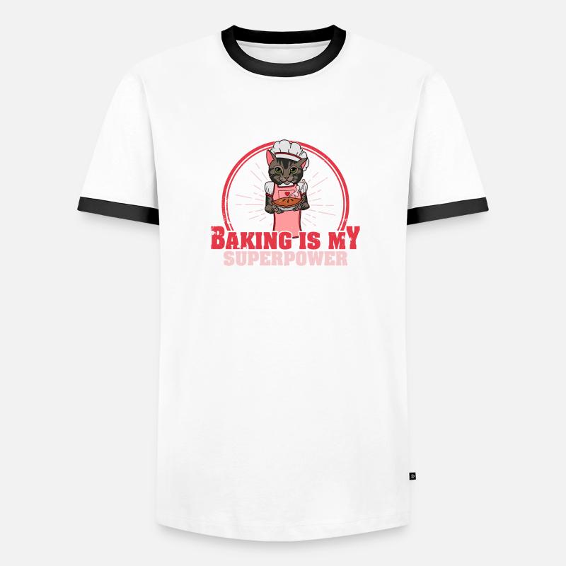 Cat Baker Hobby Baker Pastry Biscuits Men's Ringer Shirt