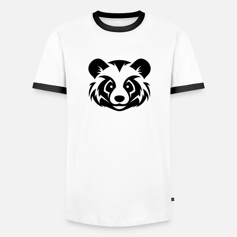 panda roux T-shirt contrasté Homme