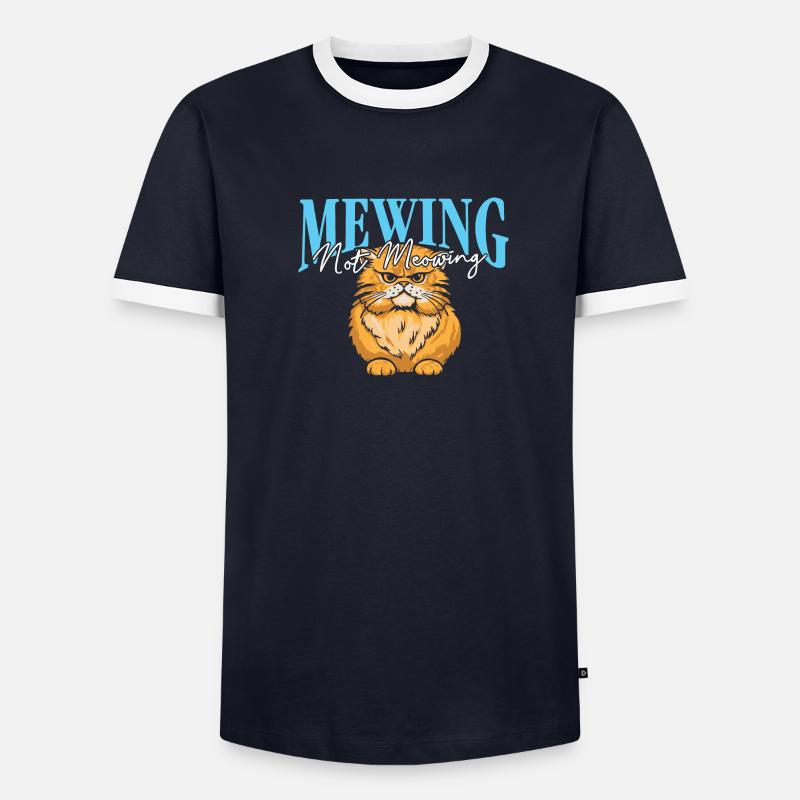 Miauler Pas Miauler Drôle Chat Meme Mâchoire T-shirt contrasté Homme