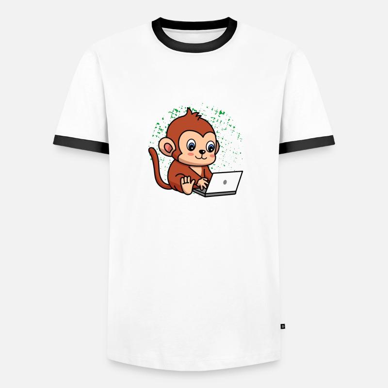 Code Monkey Programming Coder Computer Geek Develo Männer Kontrast-T-Shirt