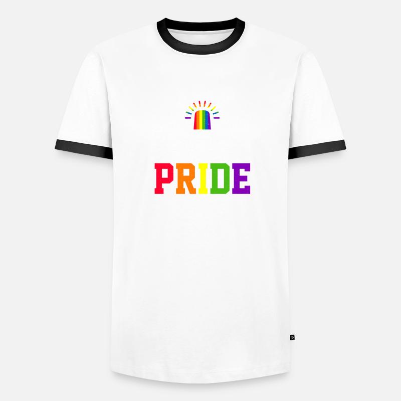 Code Pride Alert Bisexual Lesbian Love Asexual Tra Männer Kontrast-T-Shirt