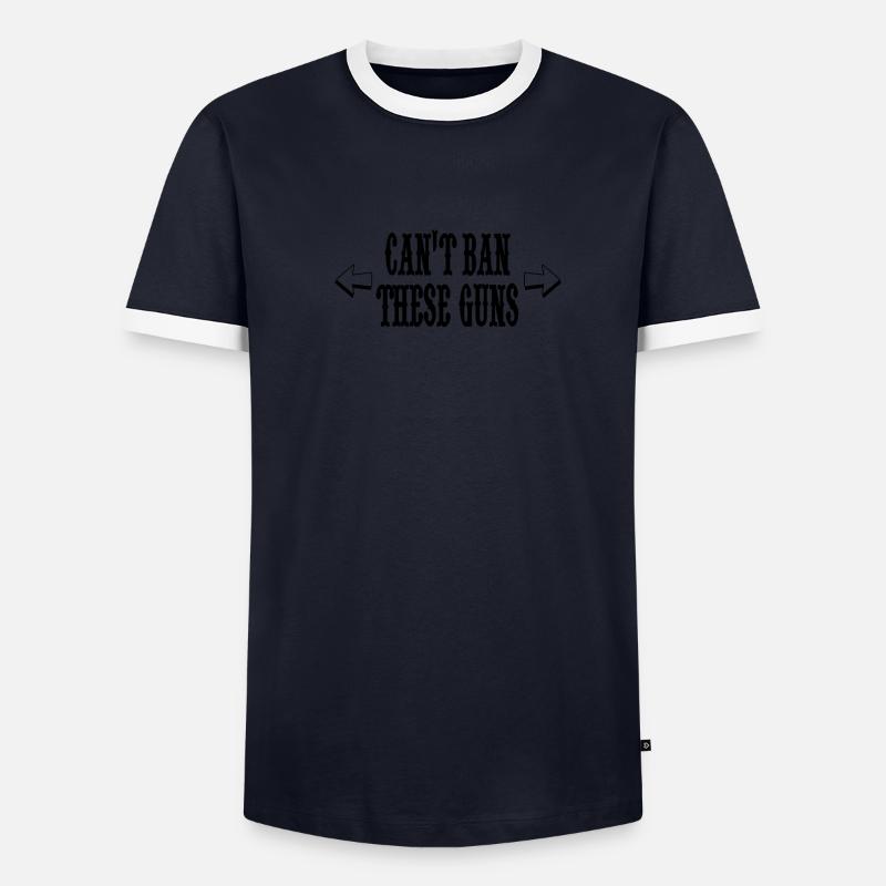 Ne peut pas interdire ces armes Ne peut pas utiliser ces armes... T-shirt contrasté Homme