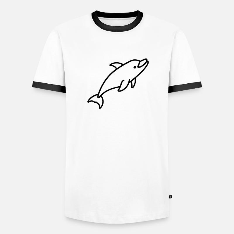 dauphin T-shirt contrasté Homme