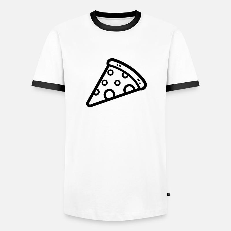 part de pizza T-shirt contrasté Homme