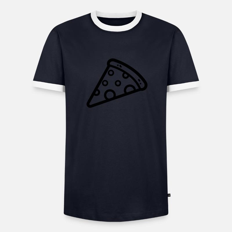 Pizzastück Männer Kontrast-T-Shirt