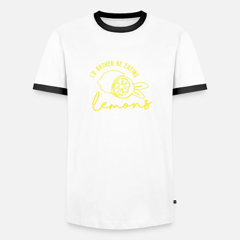 Manger des citrons Limonade estivale Citrus T-shirt contrasté Homme