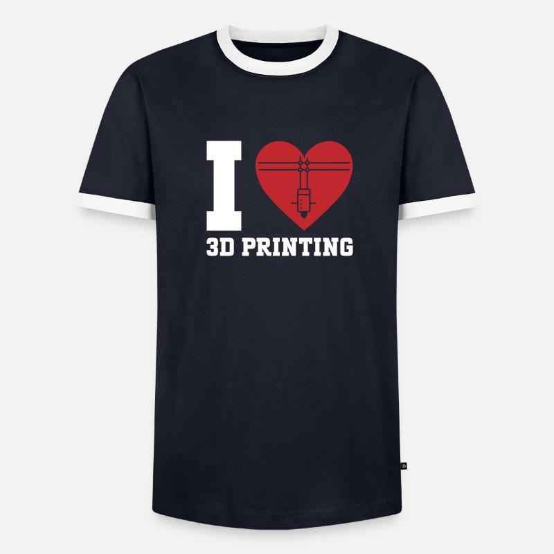 Imprimante 3D Impression 3D T-shirt contrasté Homme