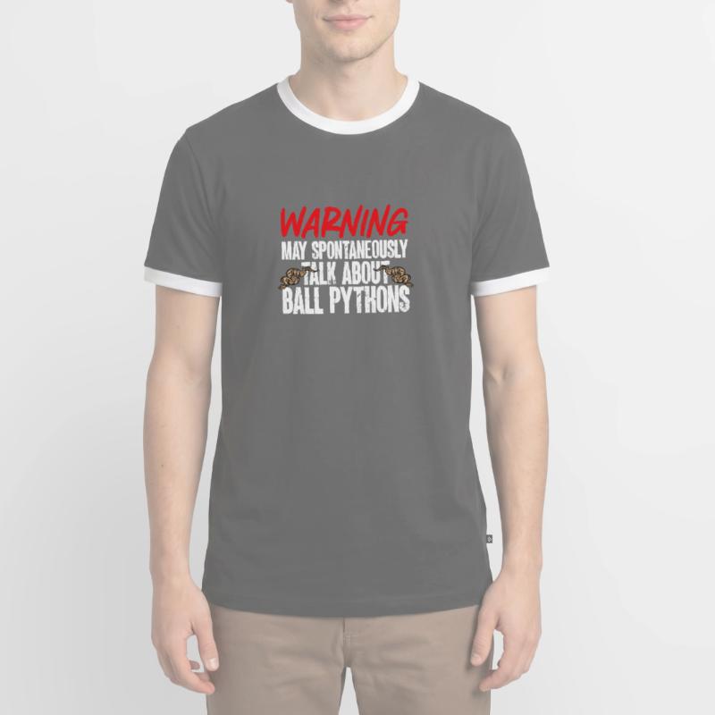 Ball Python Snake King Python T-shirt contrasté Homme