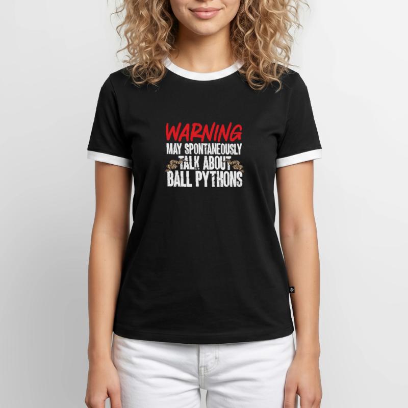 Ball Python Snake King Python T-shirt contrasté Homme