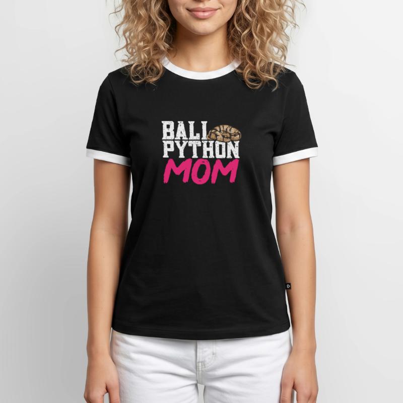 Ball Python Snake King Python T-shirt contrasté Homme