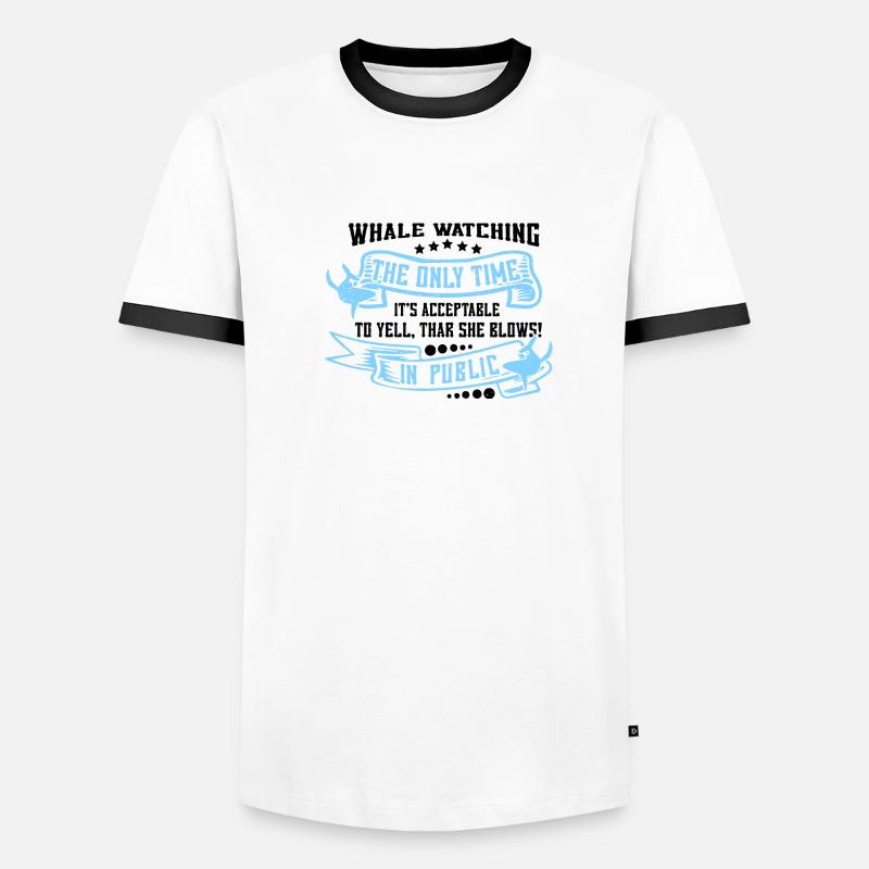 Conception d’observation des baleines pour les baleines T-shirt contrasté Homme
