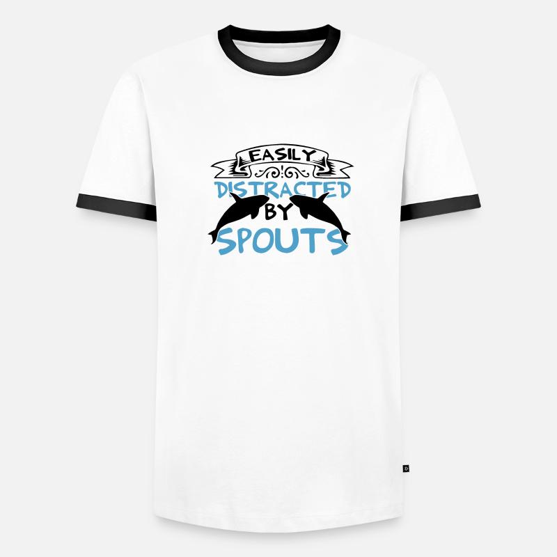 Conception d’observation des baleines pour les baleines T-shirt contrasté Homme