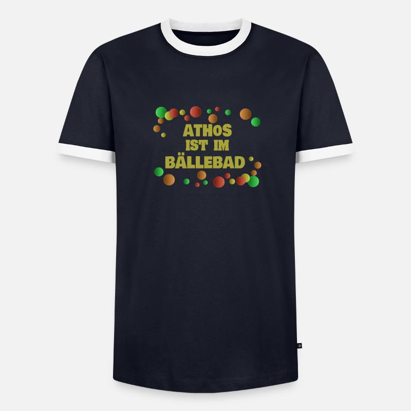 Athos Männer Kontrast-T-Shirt