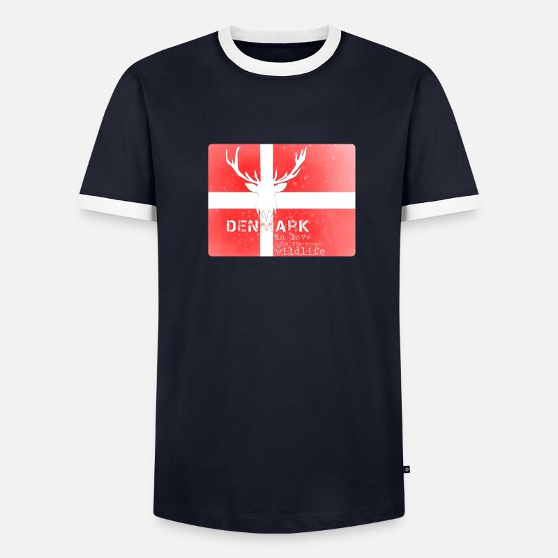 Danemark faune T-shirt contrasté Homme
