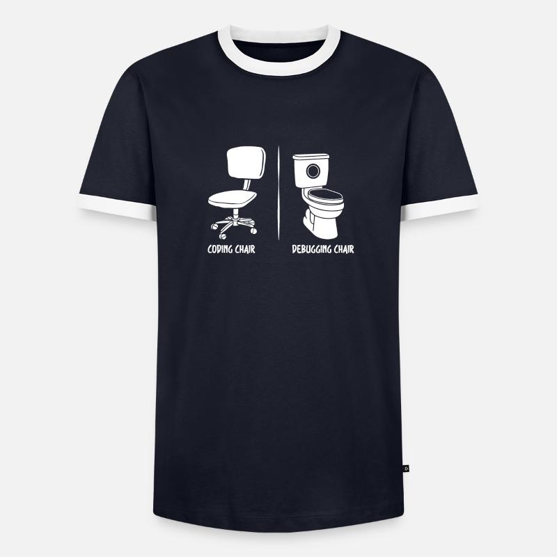 Debugging Chair Funny Programmer Gift - Men's Ringer Shirt - undefined
