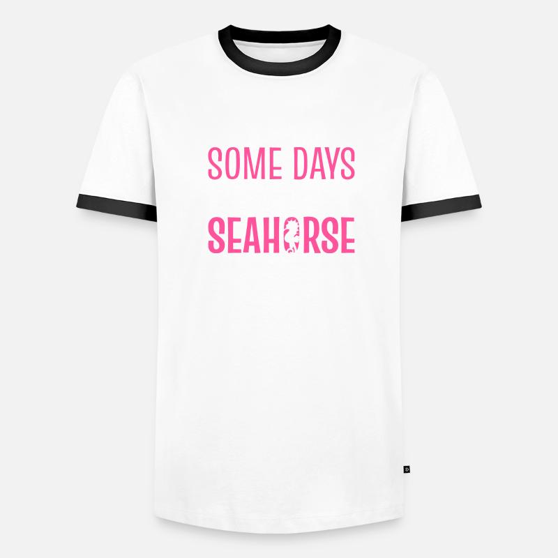 Ein Seepferdchen sein Introvertiert Geschenk Männer Kontrast-T-Shirt