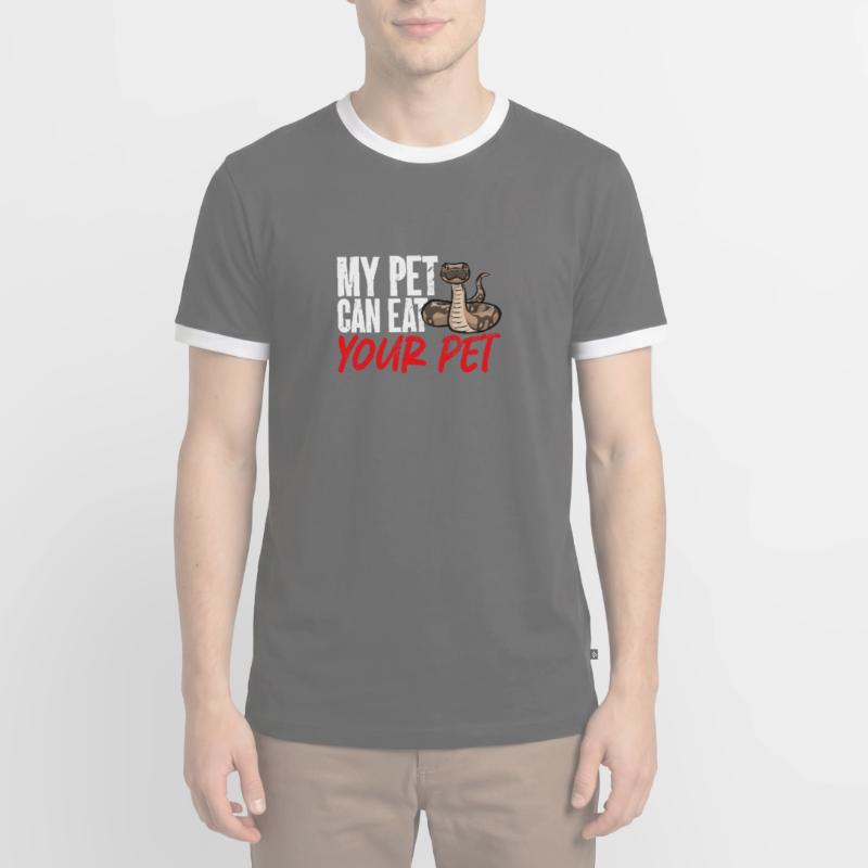 Ball Python Snake King Python T-shirt contrasté Homme