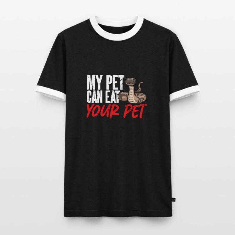 Ball Python Snake King Python T-shirt contrasté Homme