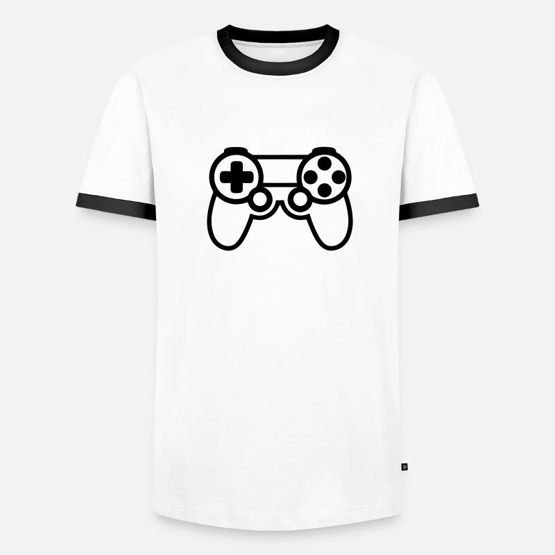 Videospiel-Controller Männer Kontrast-T-Shirt