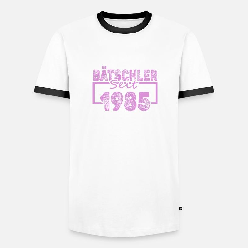 Single 1985 Männer Kontrast-T-Shirt