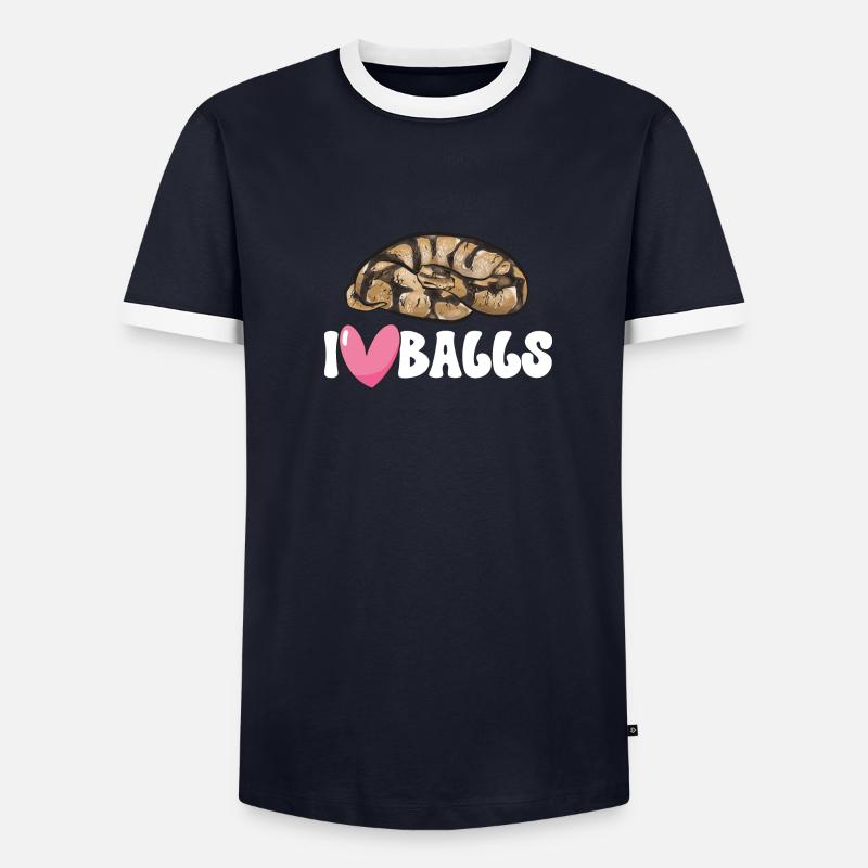 Ball Python Snake King Python - Men's Ringer Shirt - undefined