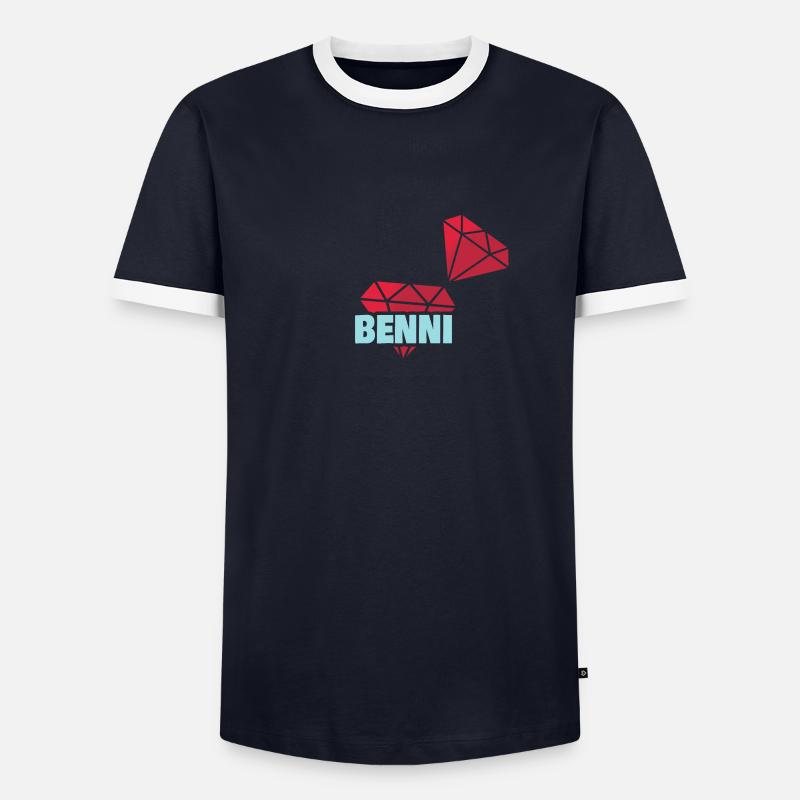 Edel Benni Männer Kontrast-T-Shirt