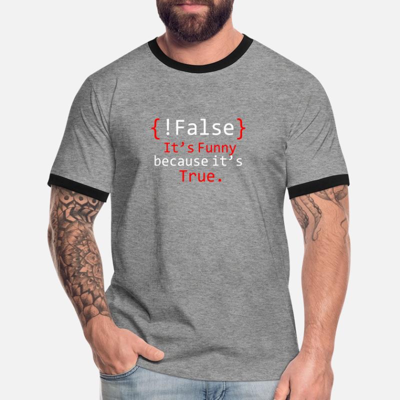 Debugging Programmierer Informatik Computer Nerd Männer Kontrast-T-Shirt