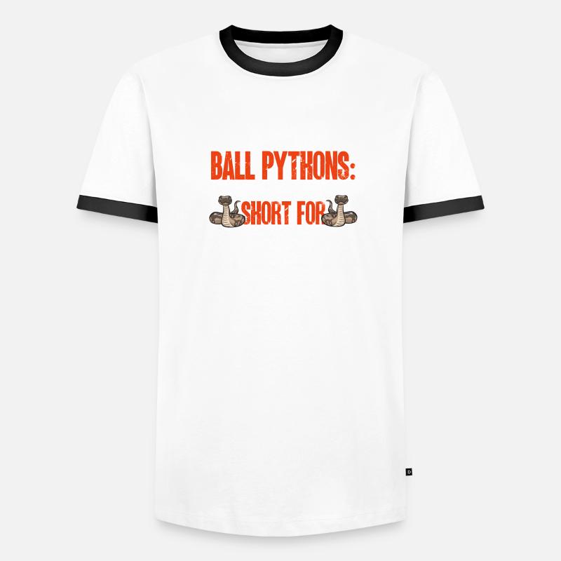Ball Python Schlange Königspython Männer Kontrast-T-Shirt