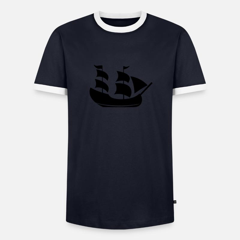 Pirate ship Men's Ringer Shirt