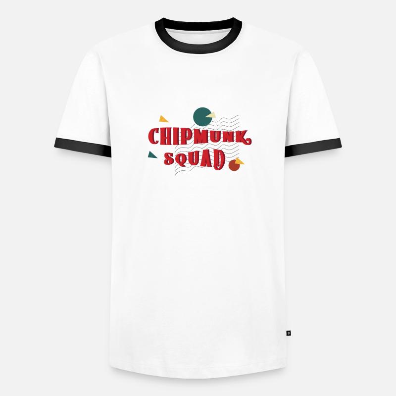 Chipmunk Squad Süßes Eichhörnchen Waldtier Männer Kontrast-T-Shirt