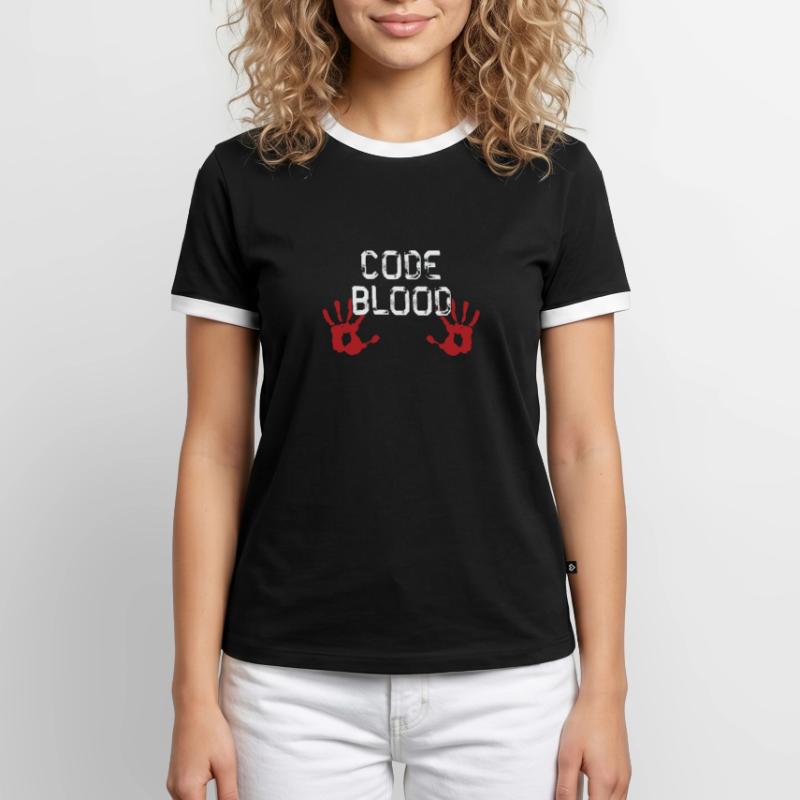 Code Blood ProgramHands Men's Ringer Shirt