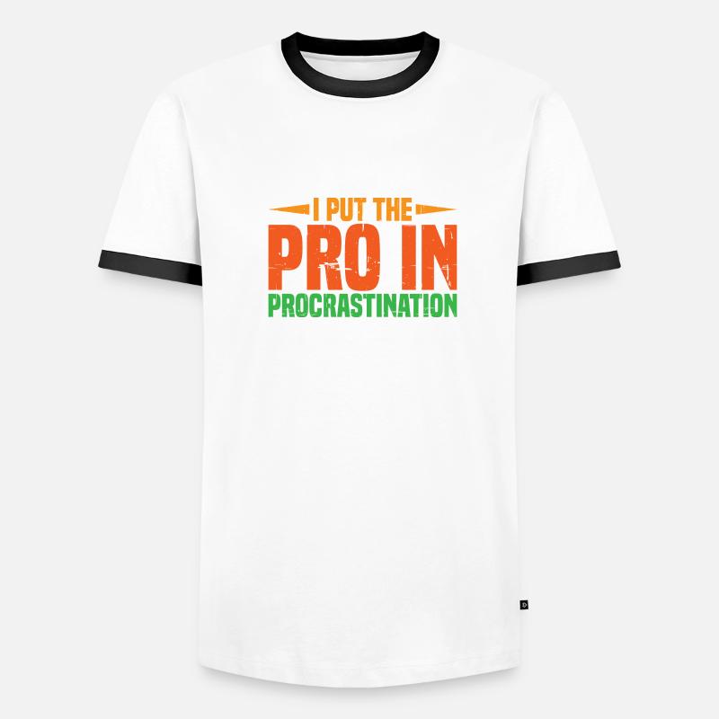 Je mets le pro dans la procrastination 6 T-shirt contrasté Homme