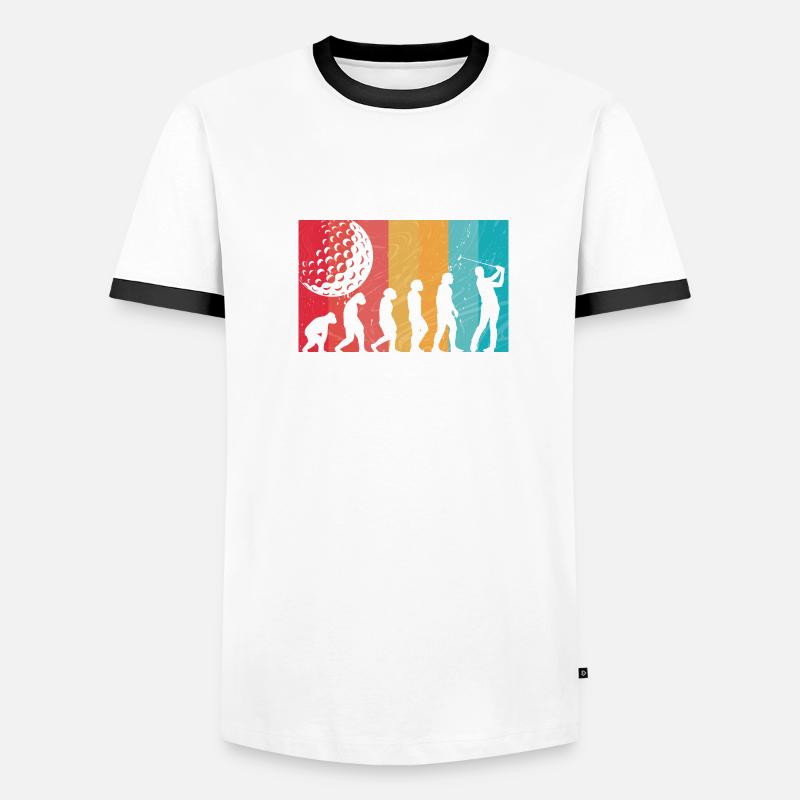 Évolution du golf du singe aux hommes BBall Lovers T-shirt contrasté Homme