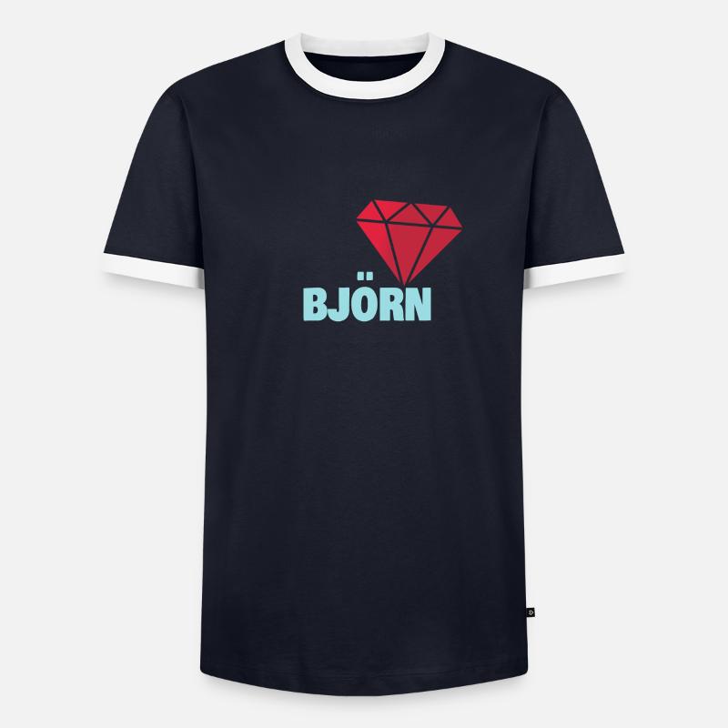 Edel Björn Männer Kontrast-T-Shirt