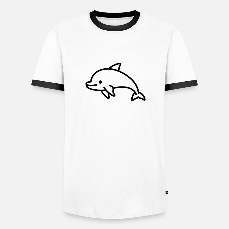 dauphin T-shirt contrasté Homme