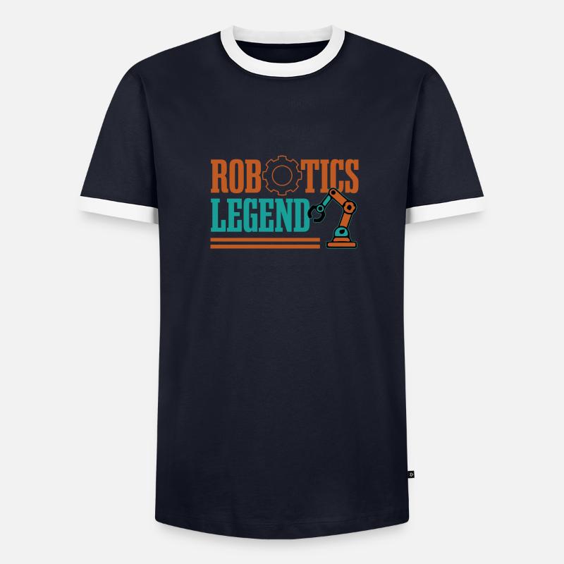 Robotics Legend Funny Robot Engineer - Men's Ringer Shirt - undefined