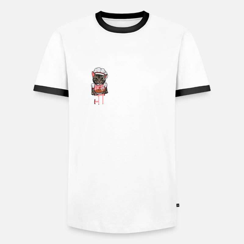Hobby Baker Cat Cake Dessert Cuisson T-shirt contrasté Homme