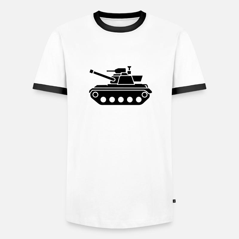 Panzer Männer Kontrast-T-Shirt