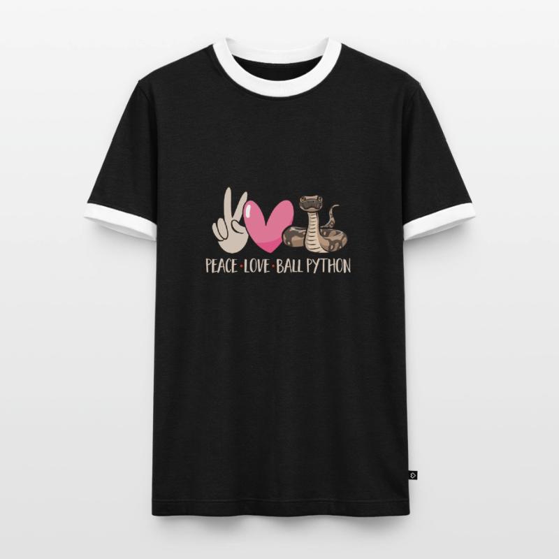 Ball Python Snake King Python T-shirt contrasté Homme