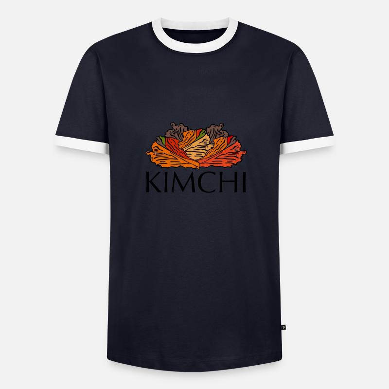 I ♡ Kimchi | 한국 | Cuisine coréenne | Corée | 김치 T-shirt contrasté Homme