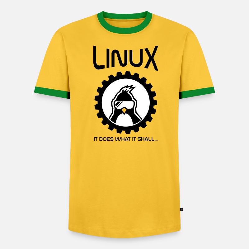 linux tut was es soll - Männer Kontrast-T-Shirt - undefined