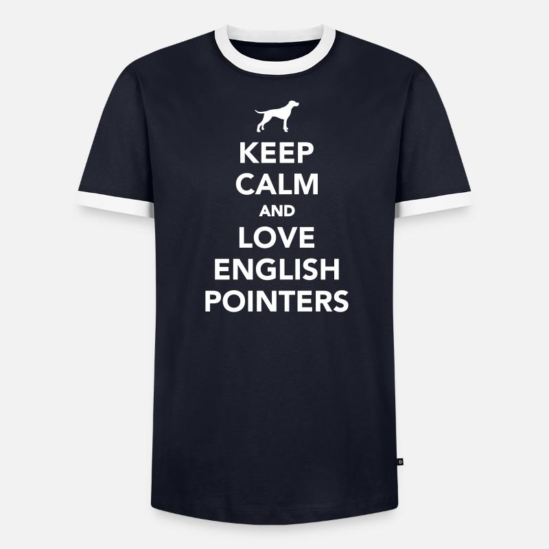 English Pointer Männer Kontrast-T-Shirt