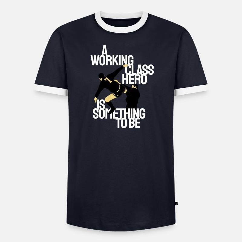 Working Class Hero (Eric Cantona) Men's Ringer Shirt