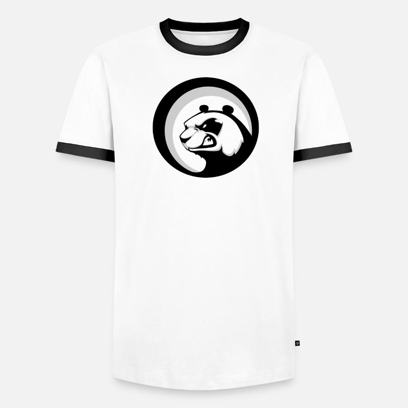 Grim Panda Sessions Logo Männer Kontrast-T-Shirt